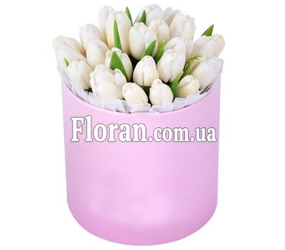 Коробка з тюльпанами для мами