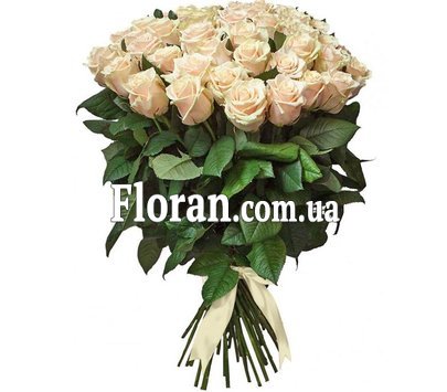 Кремовые цветы букет роз