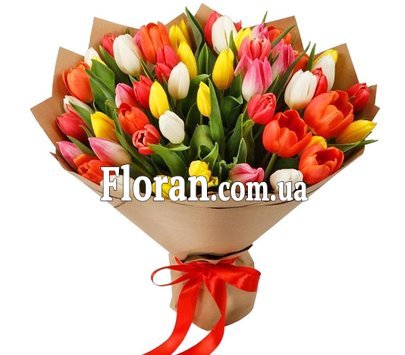 Tulips in a bouquet