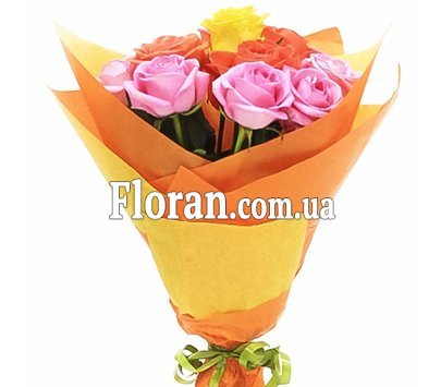 Яркий микс роз