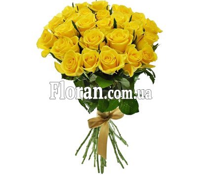 Желтые розы в букете