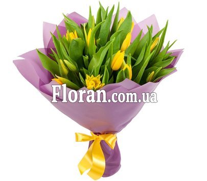 Жовті тюльпани букет